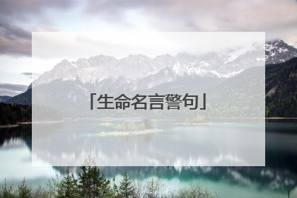 生命名言警句
