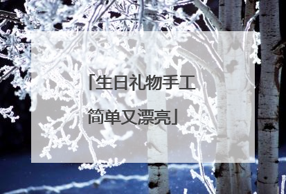 生日礼物手工简单又漂亮