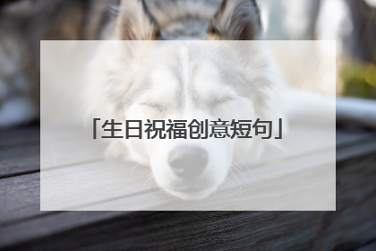 生日祝福创意短句