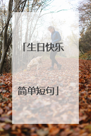 生日快乐简单短句