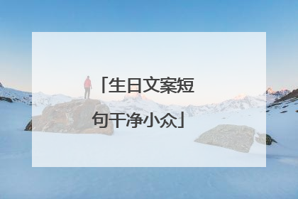生日文案短句干净小众