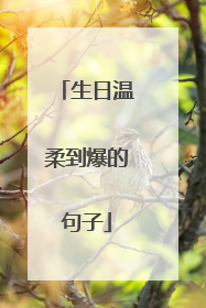 生日温柔到爆的句子