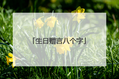 生日赠言八个字