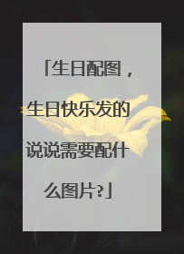 生日配图，生日快乐发的说说需要配什么图片?