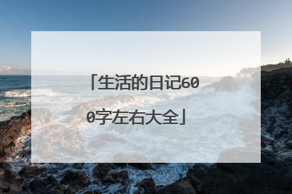 生活的日记600字左右大全