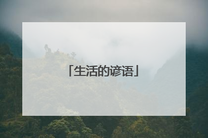 生活的谚语