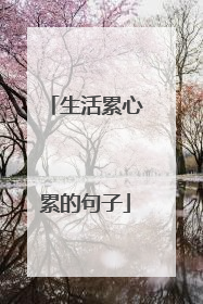生活累心累的句子