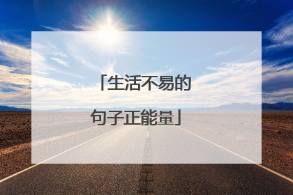 生活不易的句子正能量