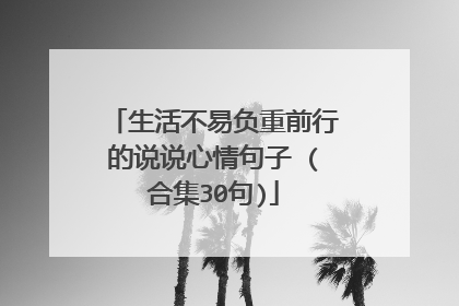 生活不易负重前行的说说心情句子 (合集30句)