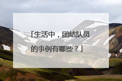 生活中,团结队员的事例有哪些?