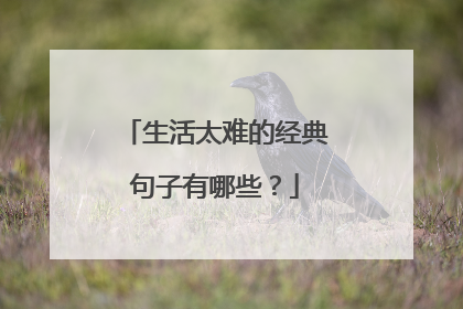 生活太难的经典句子有哪些?