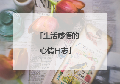 生活感悟的心情日志
