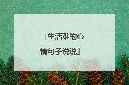 生活难的心情句子说说