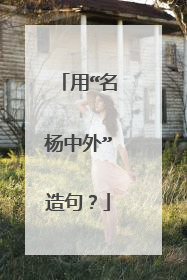 用“名杨中外”造句?