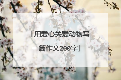 用爱心关爱动物写一篇作文200字