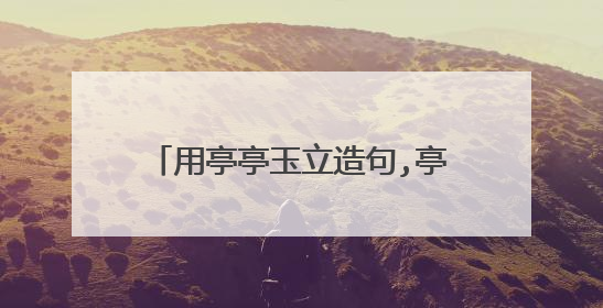 用亭亭玉立造句,亭亭玉立的意思,亭亭玉立的反义词和同义词