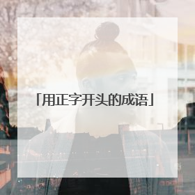 用正字开头的成语