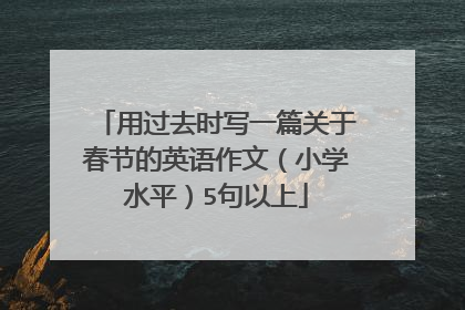 用过去时写一篇关于春节的英语作文（小学水平）5句以上