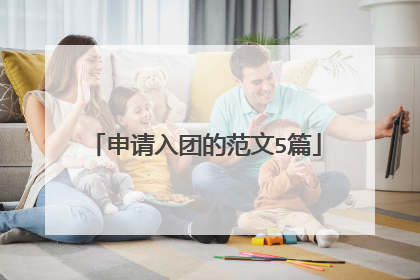 申请入团的范文5篇