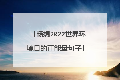 畅想2022世界环境日的正能量句子