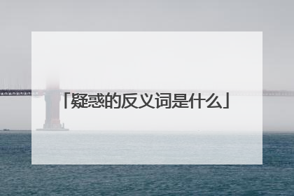 疑惑的反义词是什么