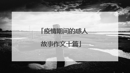 疫情期间的感人故事作文十篇