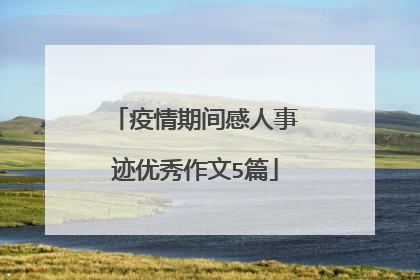 疫情期间感人事迹优秀作文5篇