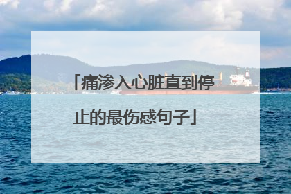 痛渗入心脏直到停止的最伤感句子