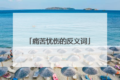 痛苦忧伤的反义词