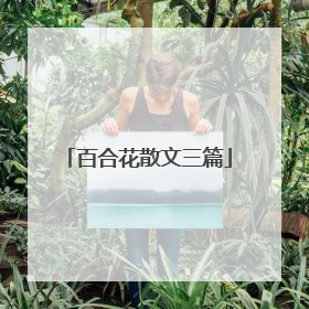 百合花散文三篇