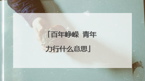 百年峥嵘 青年力行什么意思