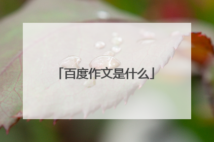 百度作文是什么