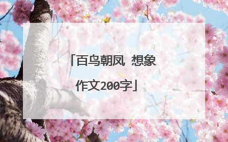 百鸟朝凤 想象作文200字
