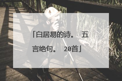 白居易的诗。 五言绝句。 20首