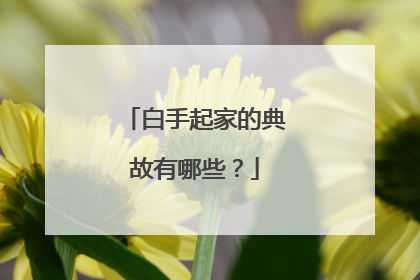 白手起家的典故有哪些？