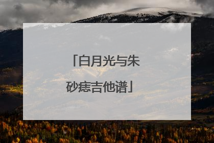 白月光与朱砂痣吉他谱