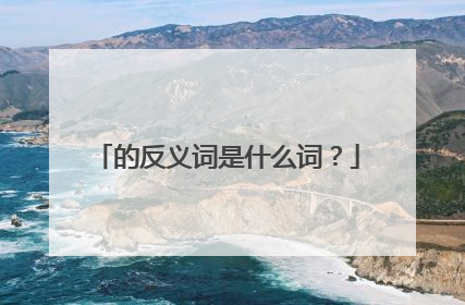 的反义词是什么词?