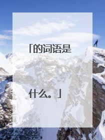 的词语是什么。