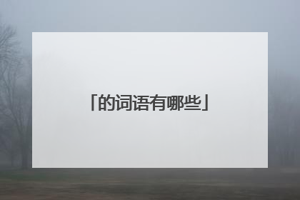 的词语有哪些