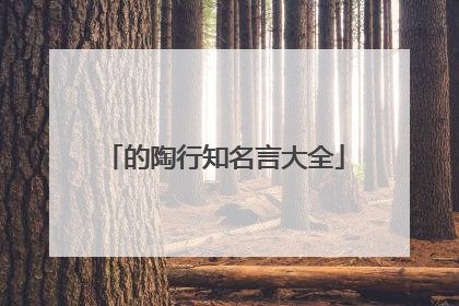 的陶行知名言大全