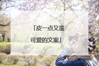 皮一点又蛮可爱的文案