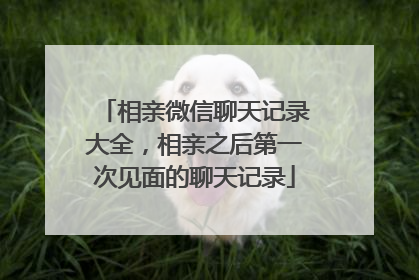 相亲微信聊天记录大全,相亲之后第一次见面的聊天记录