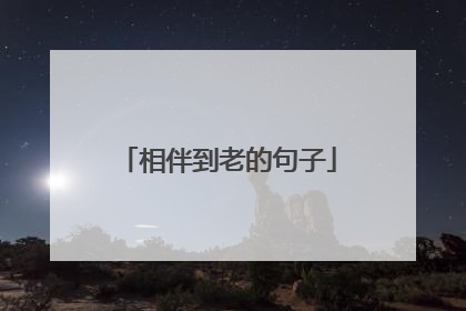 相伴到老的句子