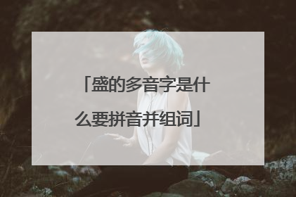 盛的多音字是什么要拼音并组词