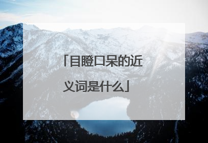 目瞪口呆的近义词是什么