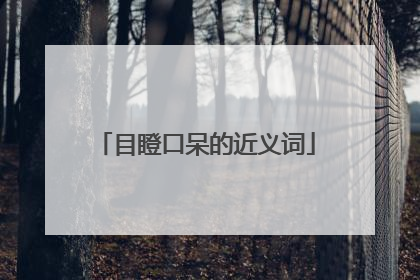 目瞪口呆的近义词