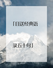 目送经典语录五十句