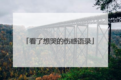 看了想哭的伤感语录