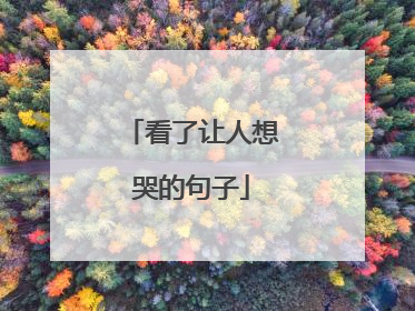 看了让人想哭的句子