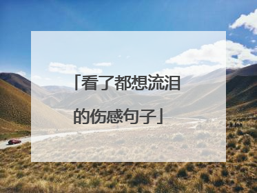 看了都想流泪的伤感句子